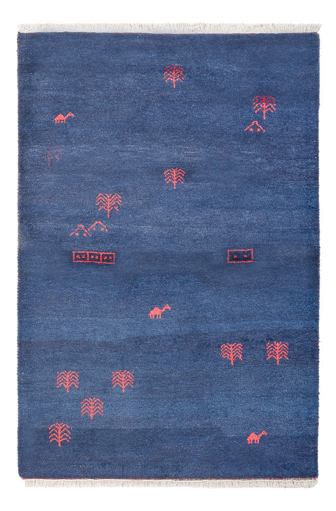 Gabbeh tapijt - Indus - 180 x 120 cm - donkerblauw