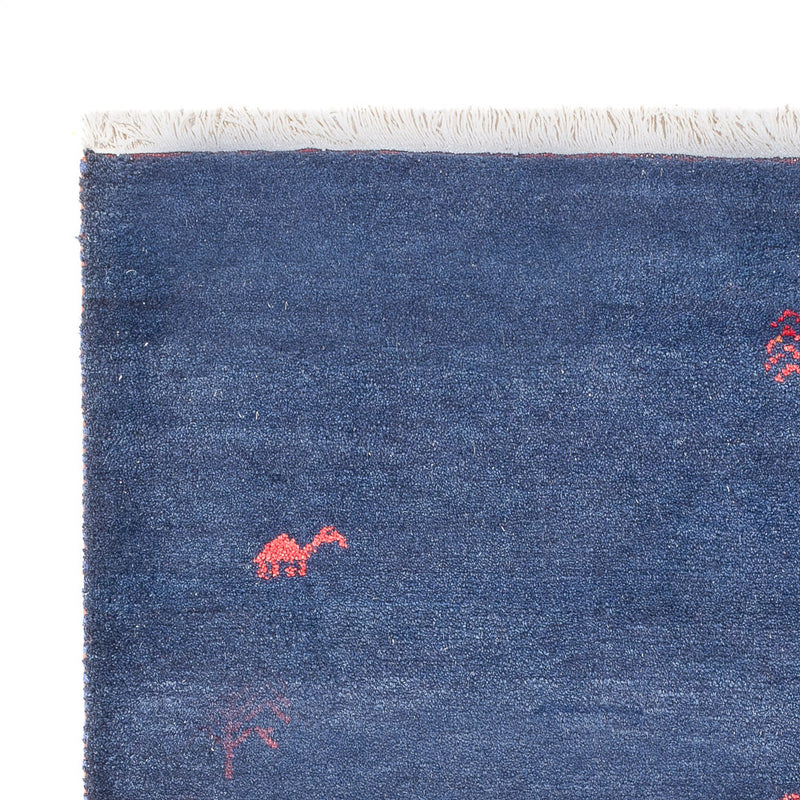 Gabbeh tapijt - Indus - 180 x 120 cm - donkerblauw