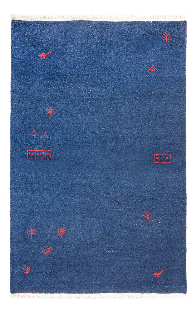 Gabbeh tapijt - Indus - 180 x 120 cm - donkerblauw