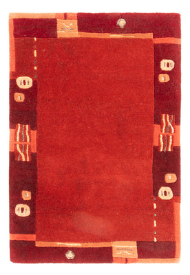 Nepal tapijt - 90 x 60 cm - rood