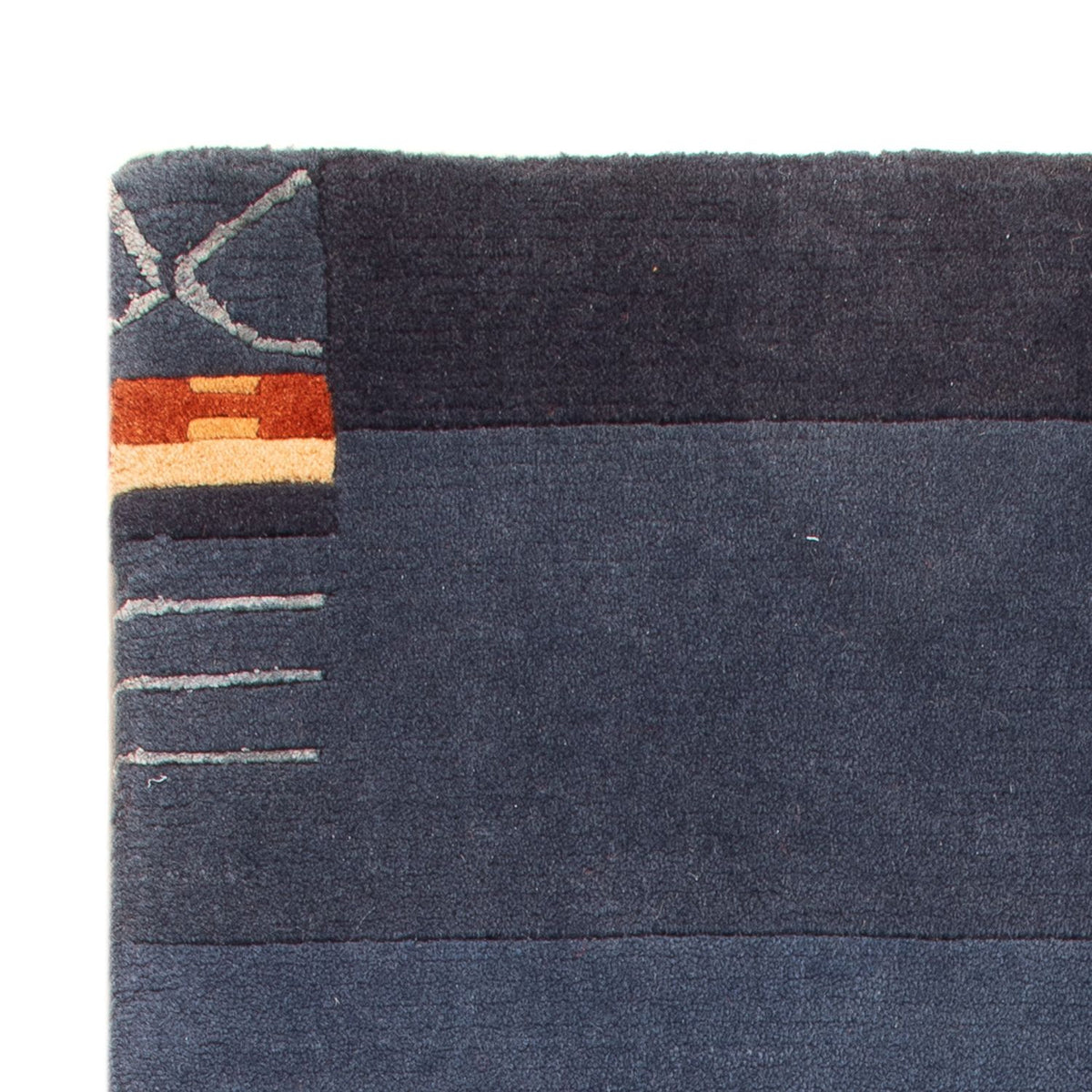 Nepal tapijt - 90 x 60 cm - donkerblauw