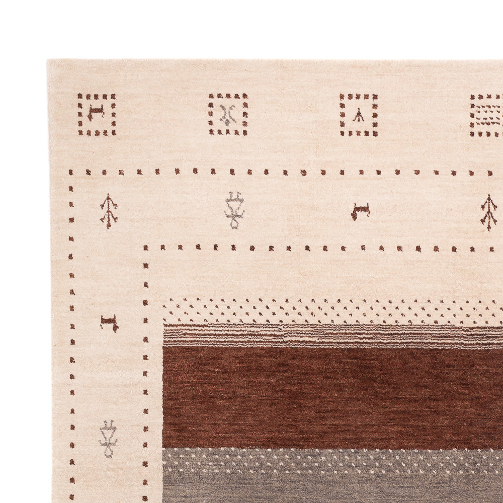 Gabbeh Tapijt - Loribaft Softy - 240 x 170 cm - licht beige