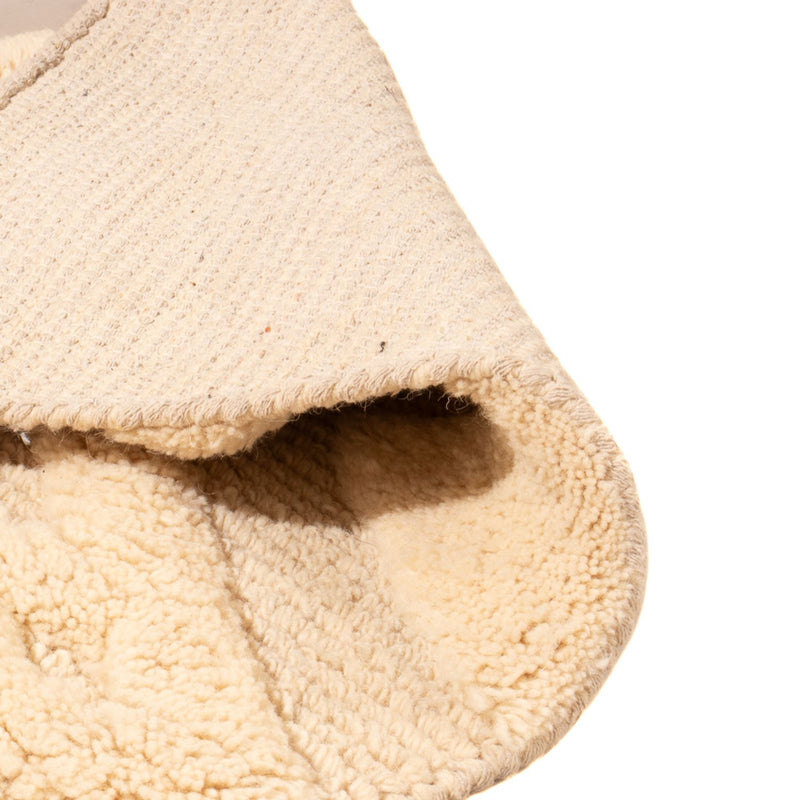 Wollen tapijt - 90 x 60 cm - licht beige