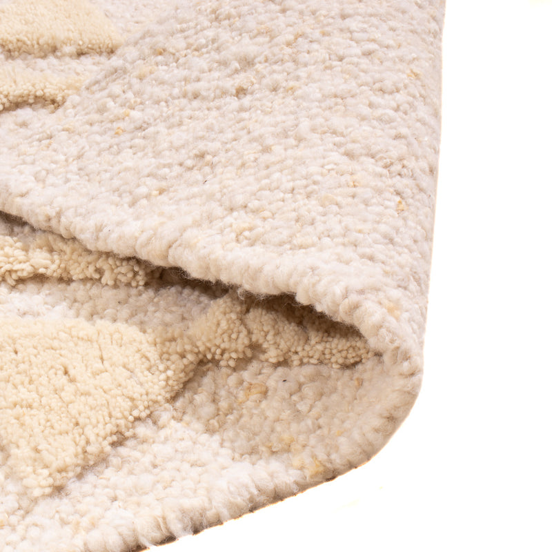 Wollen tapijt - 90 x 60 cm - beige