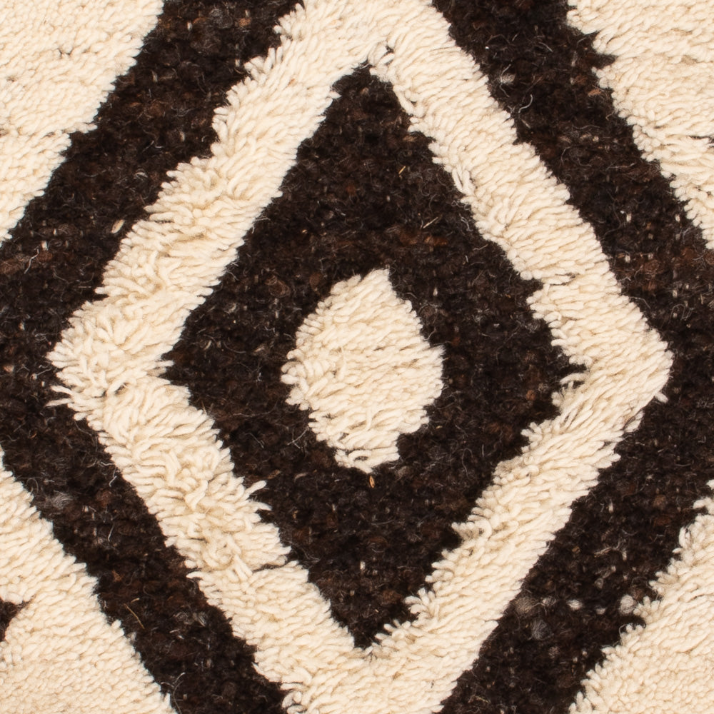 Wollen tapijt - 90 x 60 cm - zwart