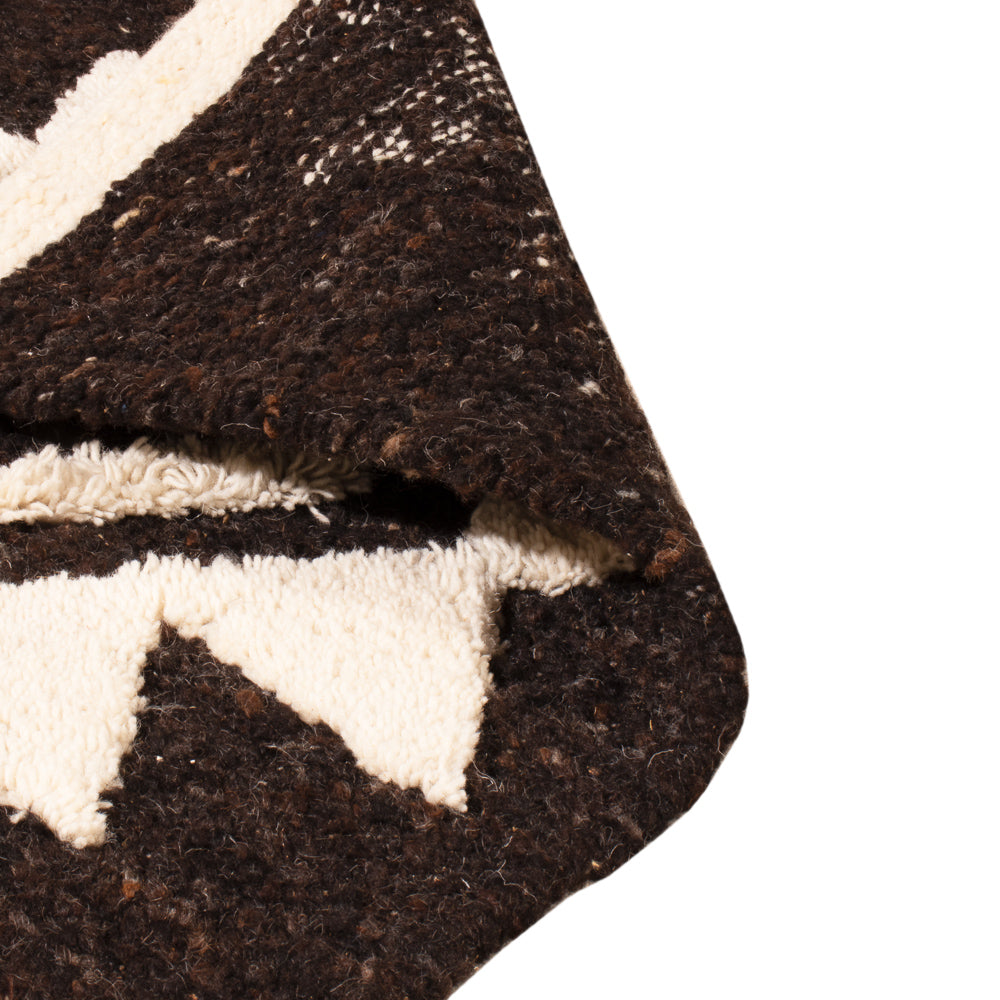 Wollen tapijt - 90 x 60 cm - zwart