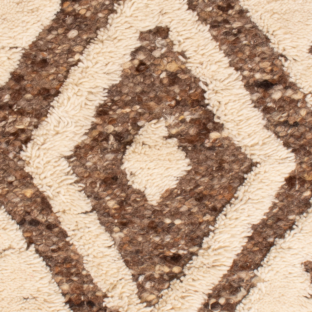 Wollen tapijt - 90 x 60 cm - donker beige