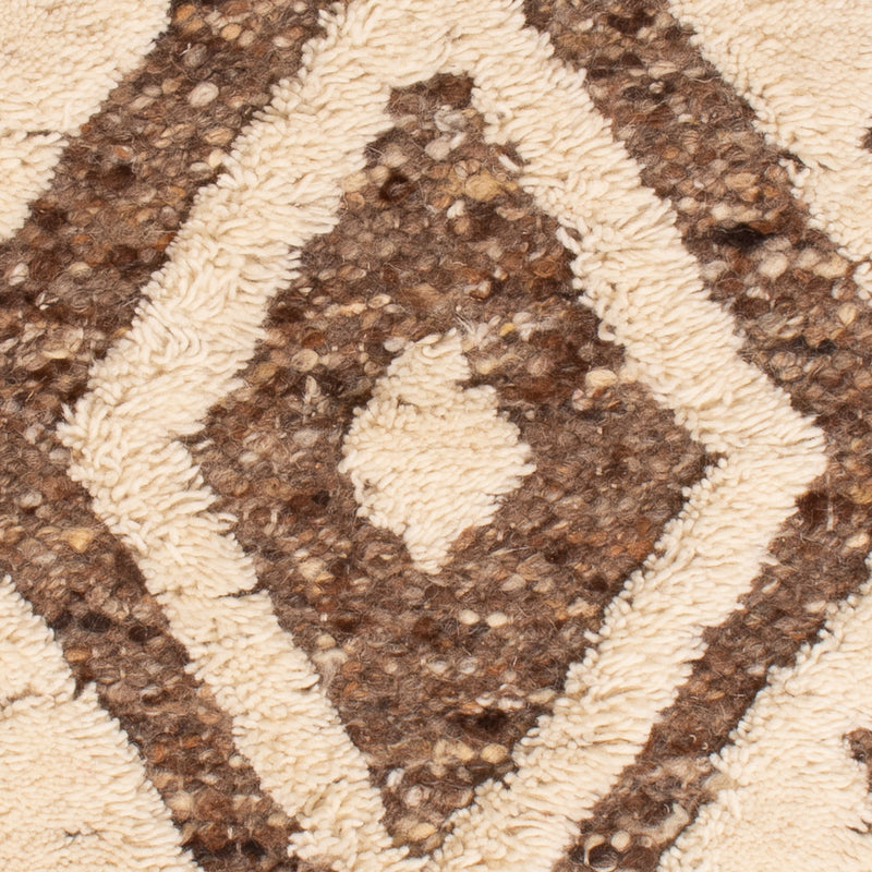 Wollen tapijt - 90 x 60 cm - donker beige