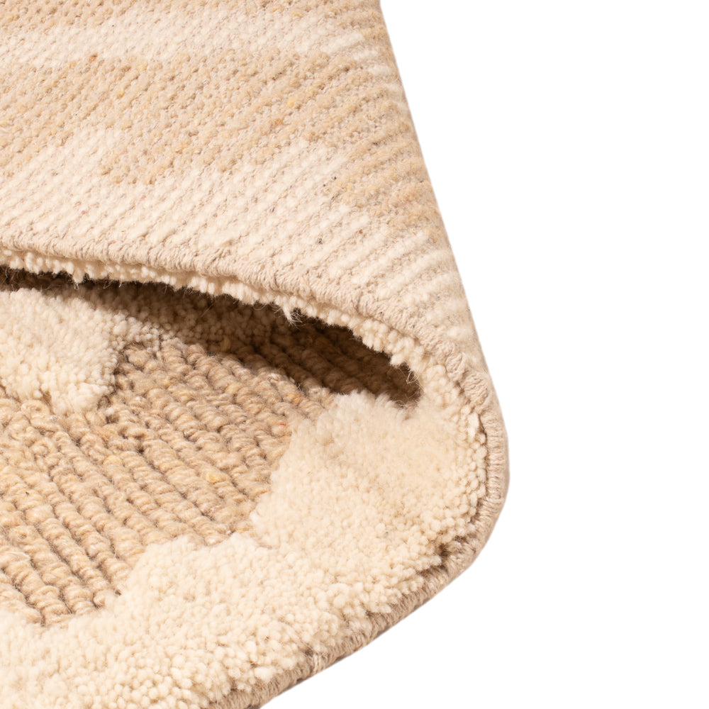 Wollen tapijt - 90 x 60 cm - donker beige