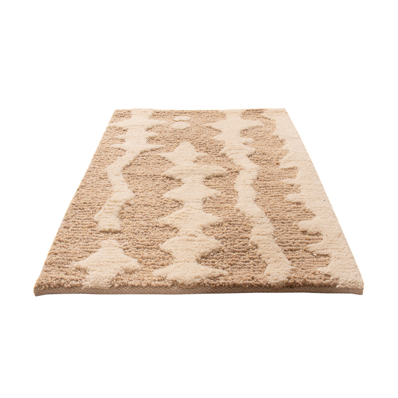 Wollen tapijt - 90 x 60 cm - donker beige