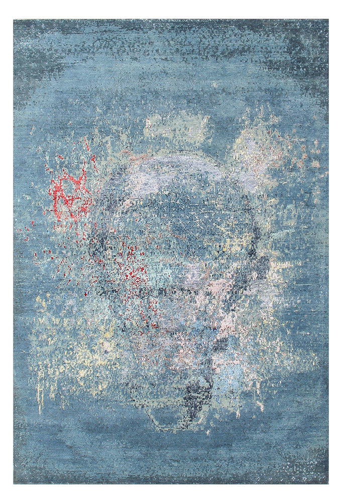 Designer tapijt - 242 x 163 cm - zee blauw