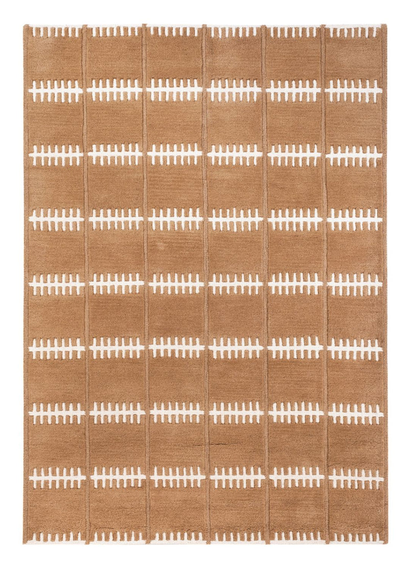 Wollen tapijt - 200 x 140 cm - bruin