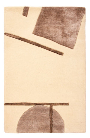 Designer tapijt - 90 x 60 cm - crème