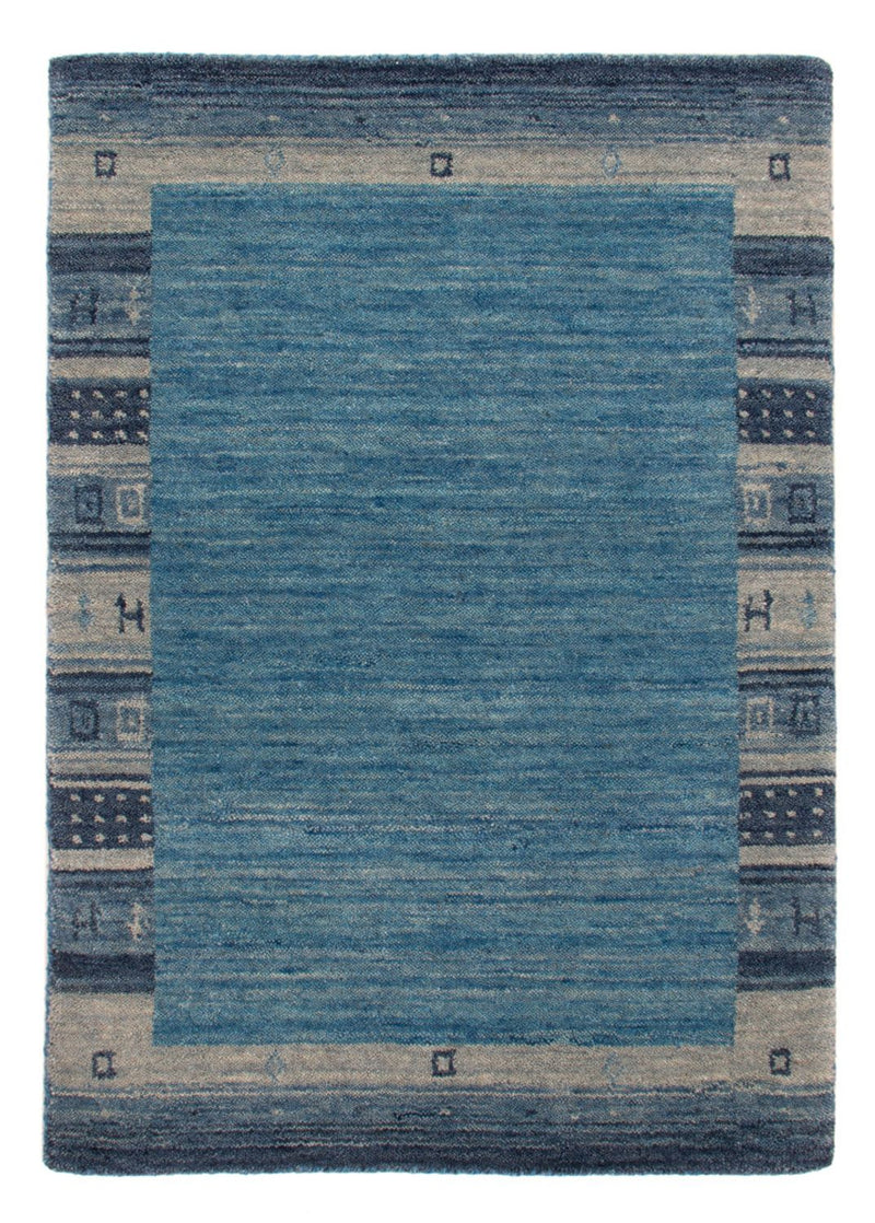 Gabbeh Tapijt - Zacht - 90 x 60 cm - blauw