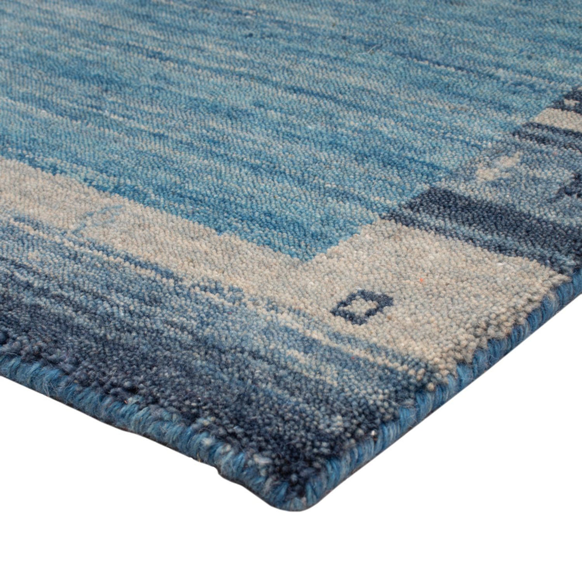 Gabbeh Tapijt - Zacht - 90 x 60 cm - blauw