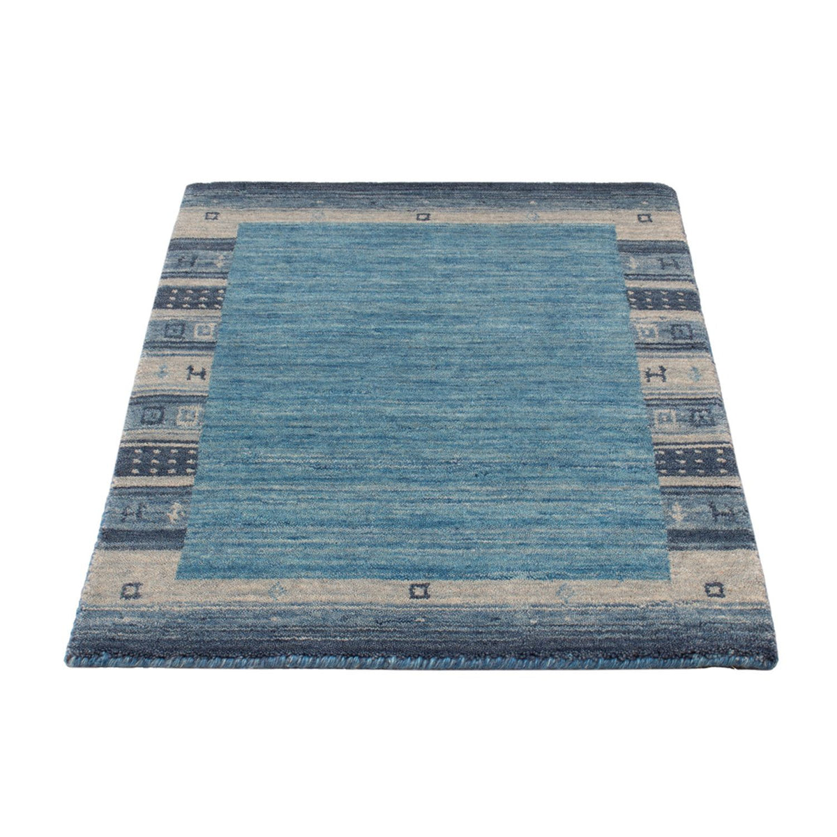 Gabbeh Tapijt - Zacht - 90 x 60 cm - blauw