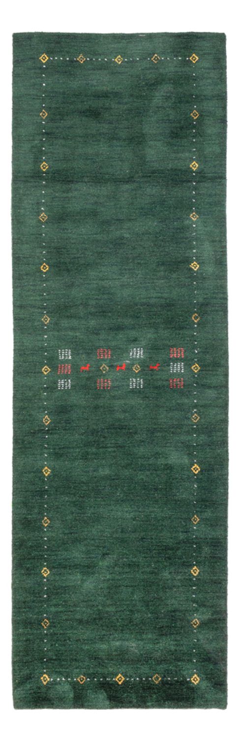 Loper Gabbeh Tapijt - Zacht - 300 x 80 cm - groen