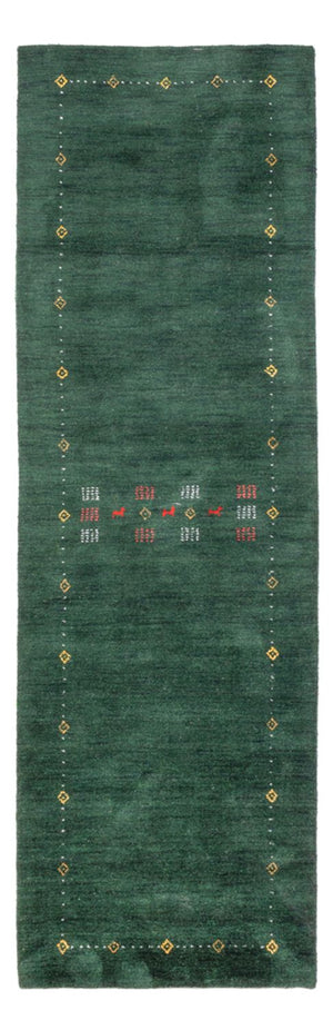 Loper Gabbeh Tapijt - Zacht - 300 x 80 cm - groen
