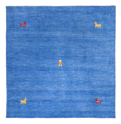 Gabbeh Tapijt - Zacht vierkant  - 150 x 150 cm - blauw