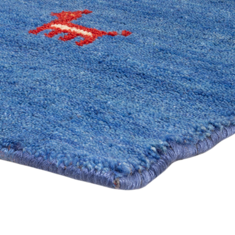 Gabbeh Tapijt - Zacht vierkant  - 150 x 150 cm - blauw
