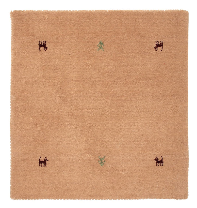 Gabbeh Tapijt - Zacht - 65 x 60 cm - beige