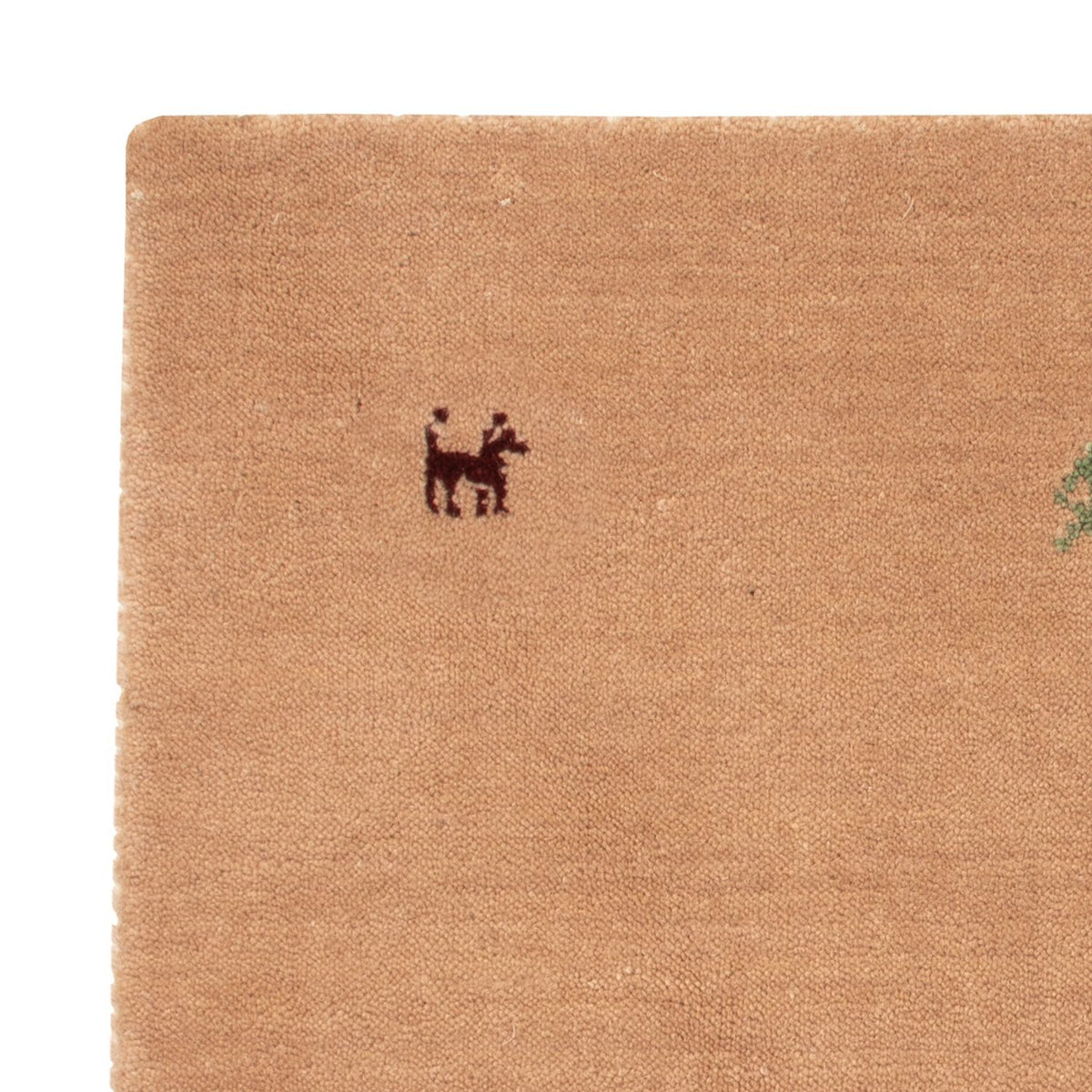 Gabbeh Tapijt - Zacht - 65 x 60 cm - beige