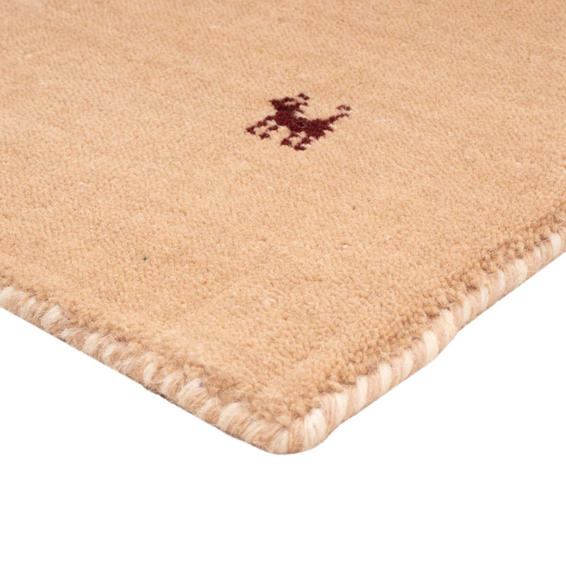Gabbeh Tapijt - Zacht - 65 x 60 cm - beige