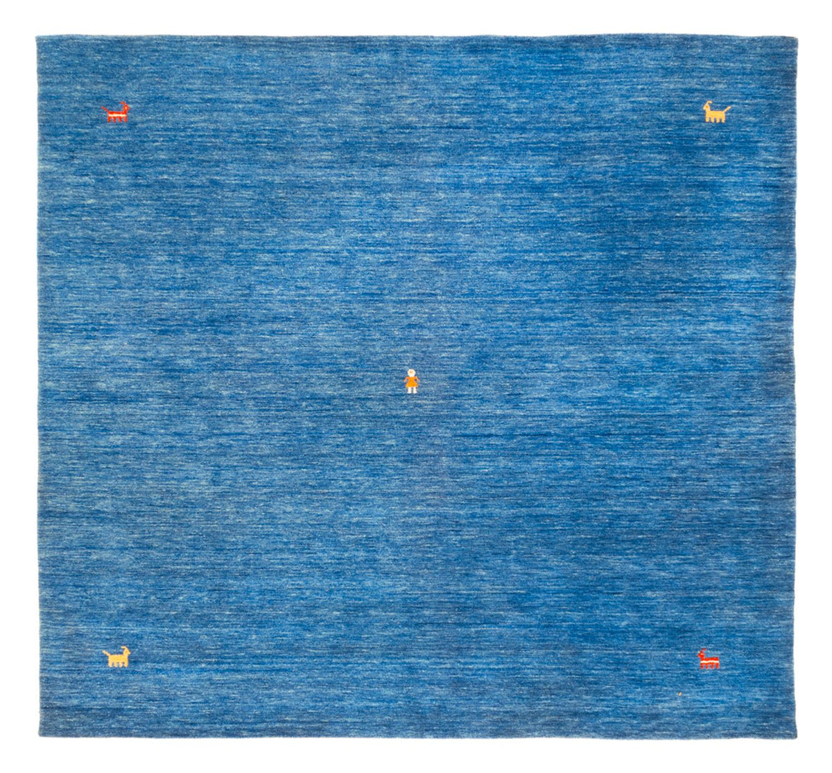 Gabbeh Tapijt - Zacht vierkant  - 250 x 250 cm - blauw