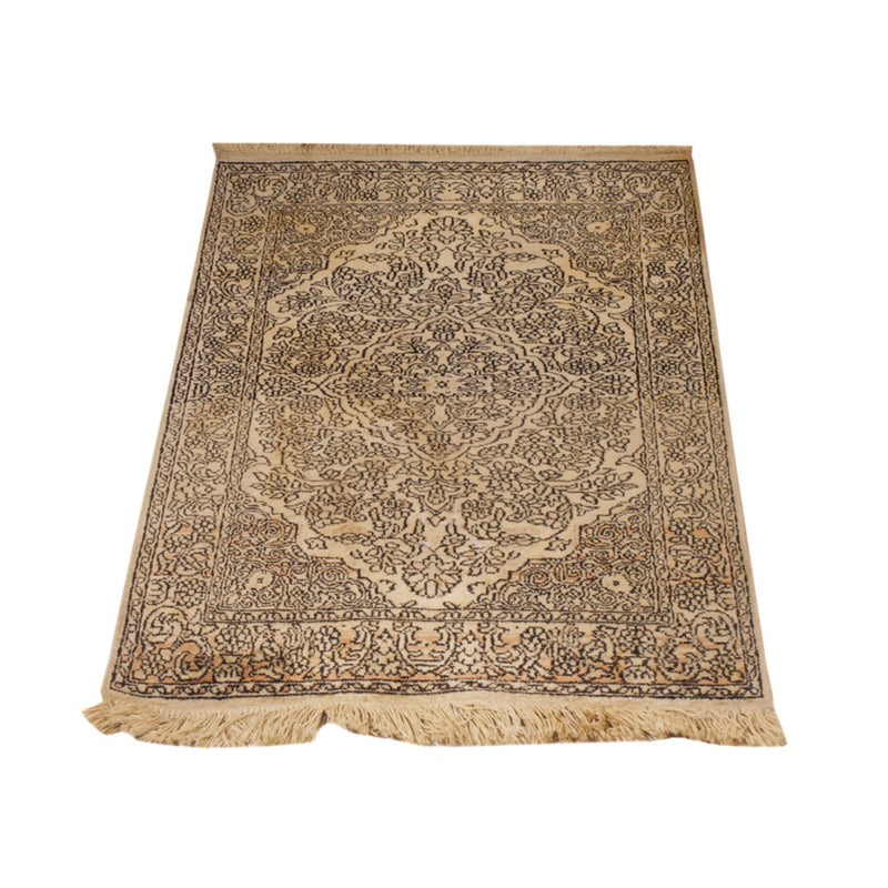 Zijden tapijt - Kashmir Silk - 103 x 60 cm - beige