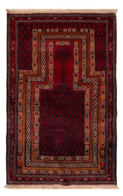 Baluch tapijt 91x138cm - Oosters Tapijt - rood