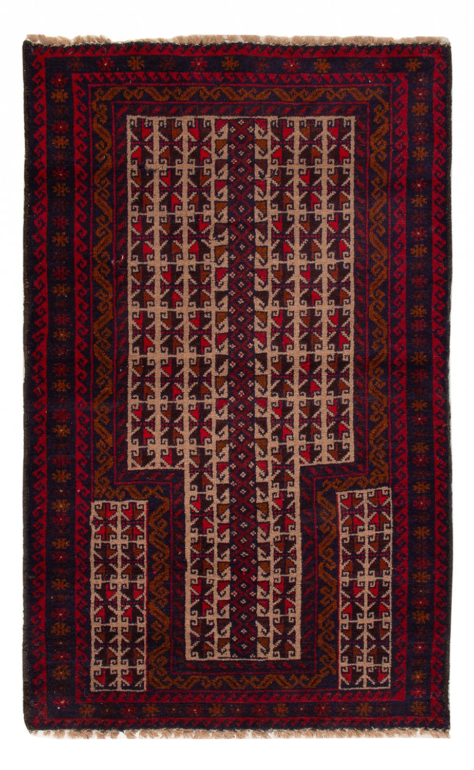 Baluch tapijt - 130 x 83 cm - beige