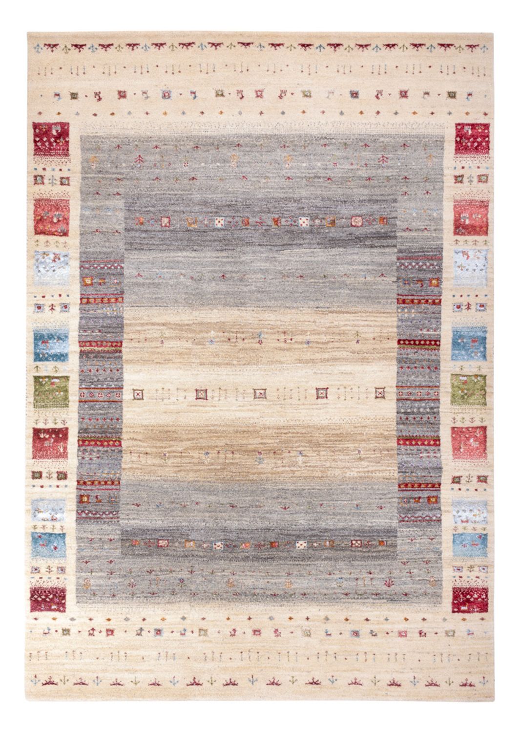 Gabbeh Tapijt - Loribaft Indus - 242 x 167 cm - natuur