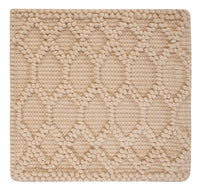 Wollen tapijt vierkant  - 48 x 42 cm - beige