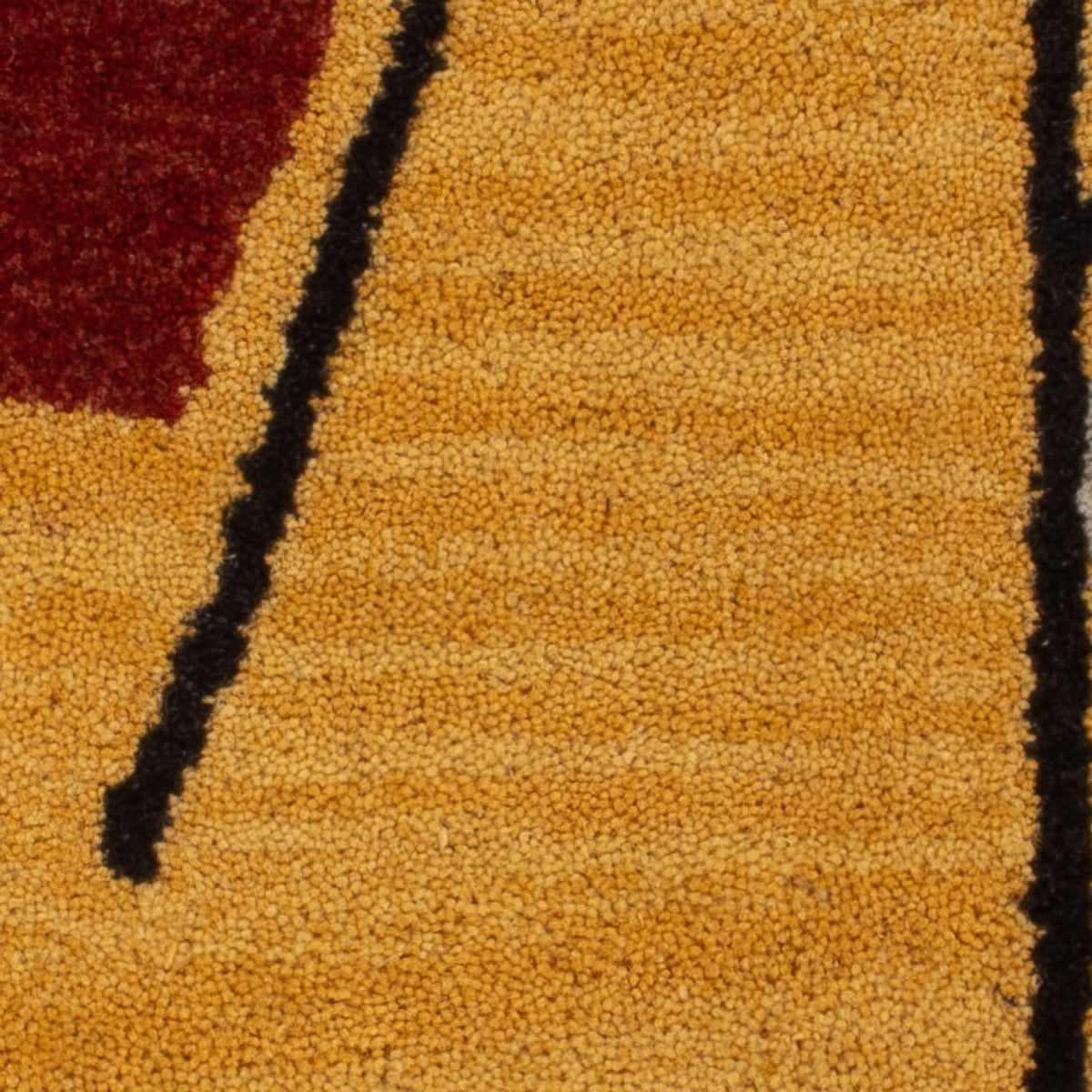 Wollen tapijt vierkant  - 47 x 47 cm - goud