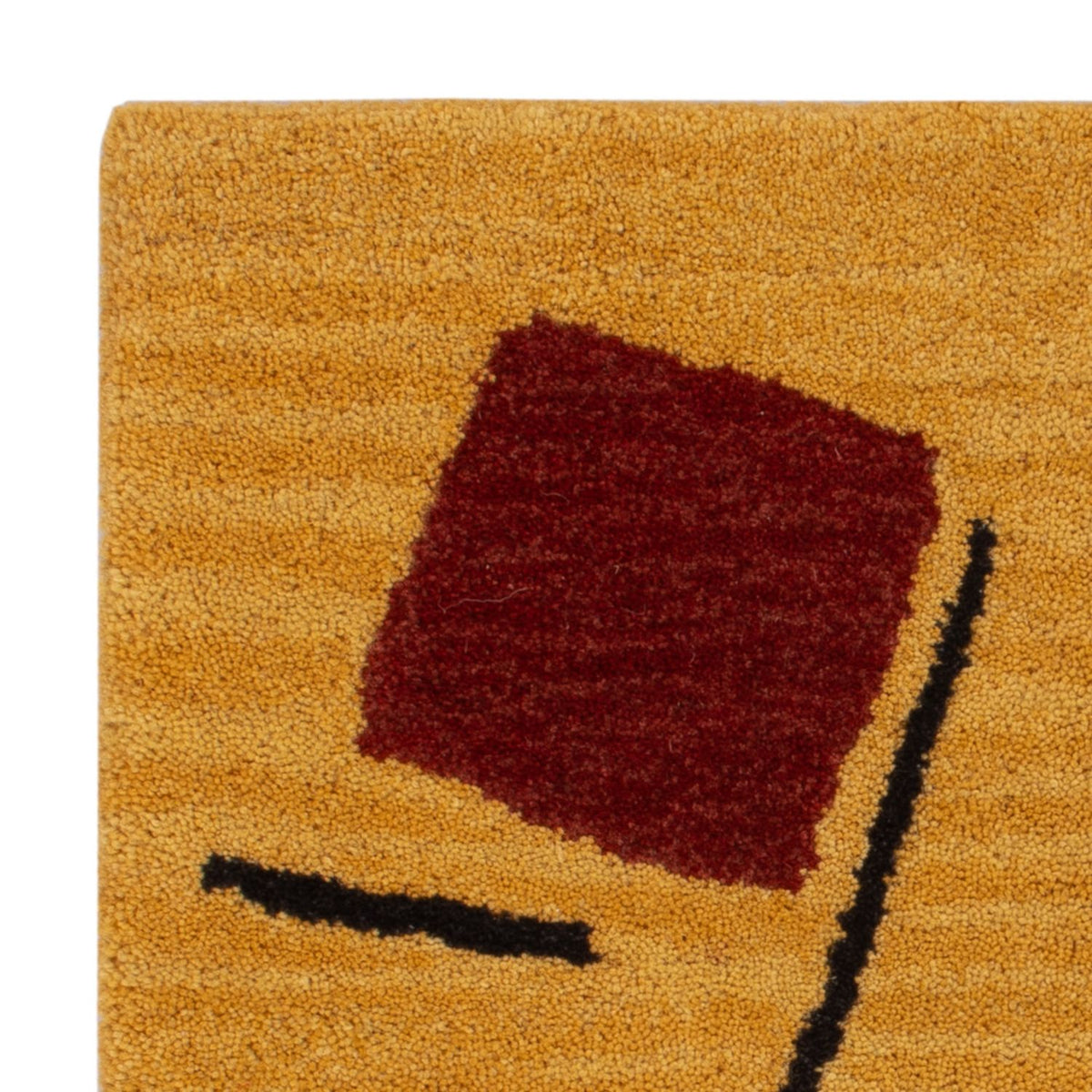 Wollen tapijt vierkant  - 47 x 47 cm - goud