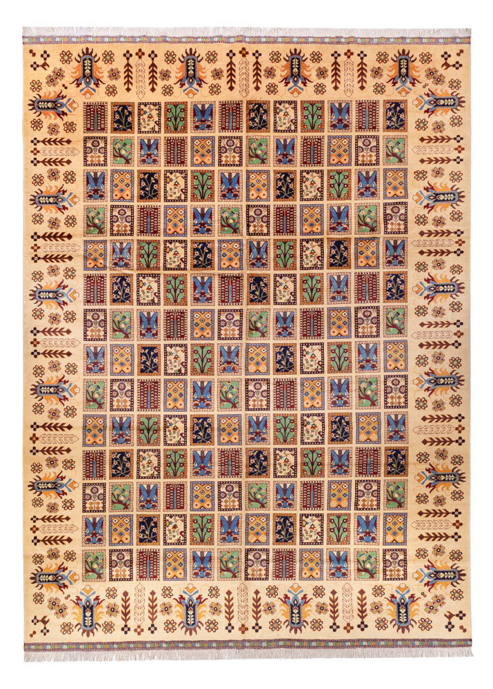 Afghaans tapijt - 400 x 295 cm - beige