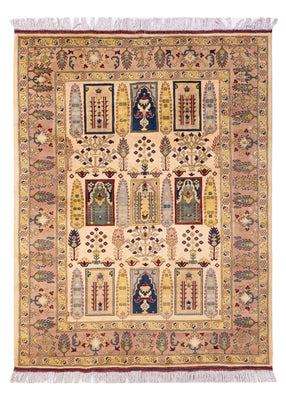 Afghaans tapijt - 199 x 150 cm - beige