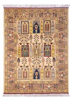 Afghaans tapijt - 199 x 150 cm - beige