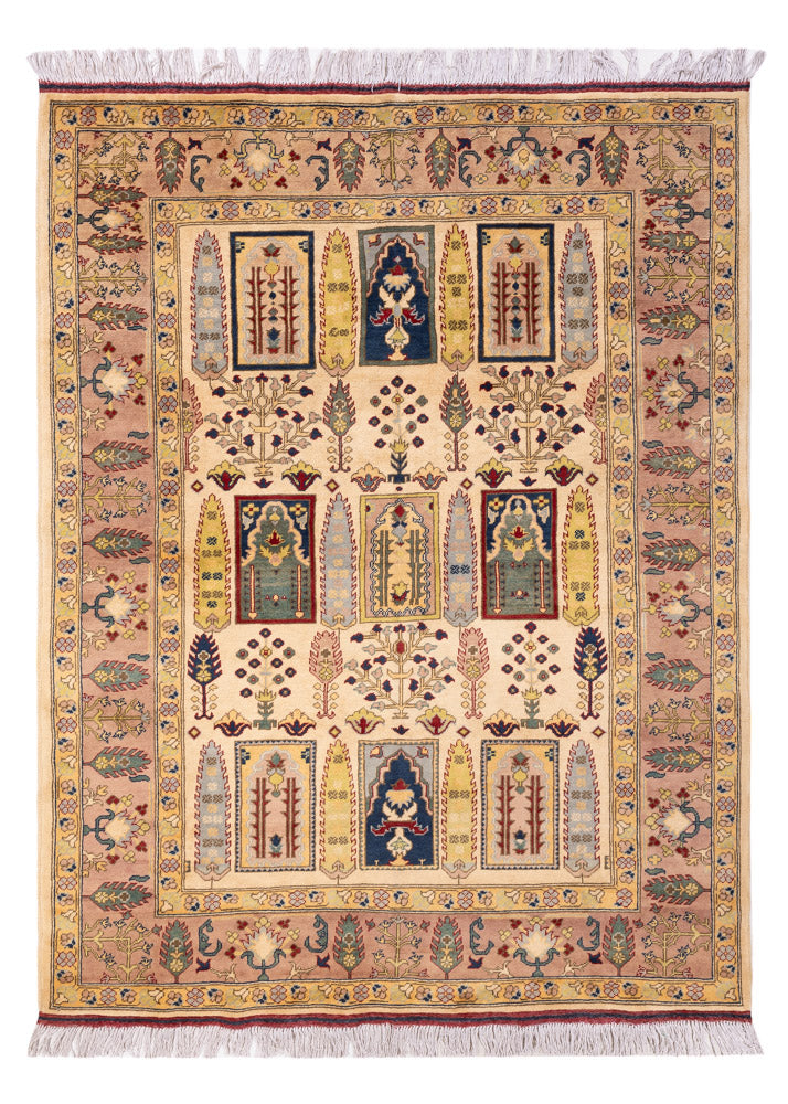 Afghaans tapijt - 199 x 150 cm - beige