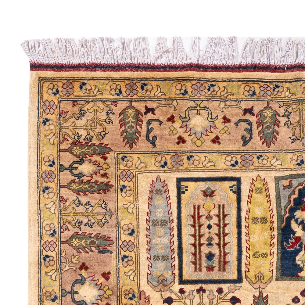 Afghaans tapijt - 199 x 150 cm - beige