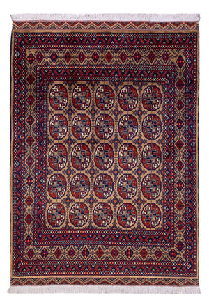 Afghaans tapijt - 195 x 148 cm - donker beige