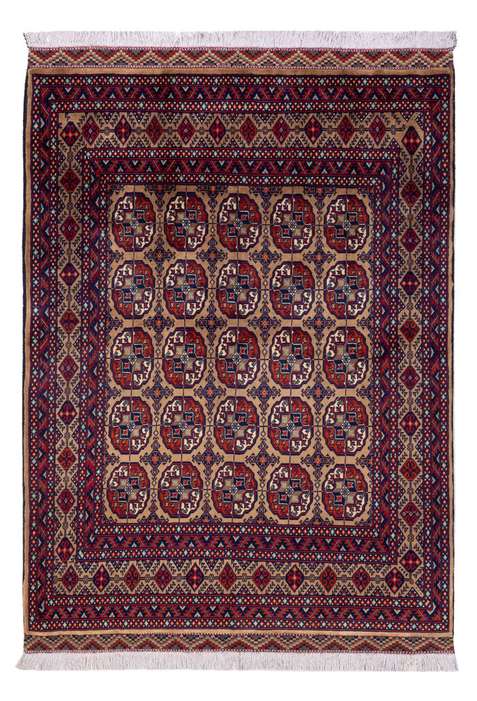 Afghaans tapijt - 195 x 148 cm - donker beige