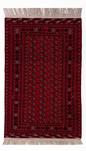 Afghaans tapijt - Bukhara - 209 x 132 cm - donkerrood