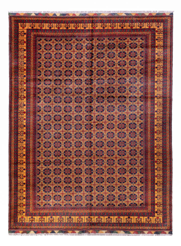 Afghaans tapijt - 388 x 286 cm - donker beige