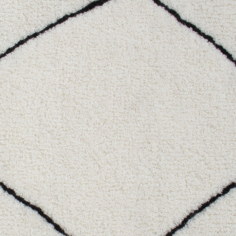 Wollen tapijt vierkant  - 62 x 62 cm - lichtgrijs