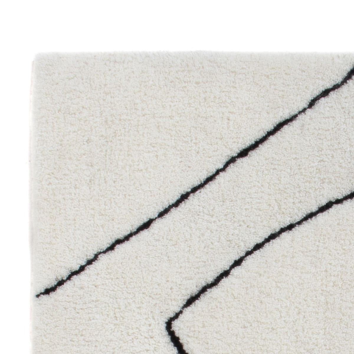 Wollen tapijt vierkant  - 62 x 62 cm - lichtgrijs