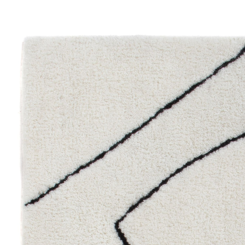 Wollen tapijt vierkant  - 62 x 62 cm - lichtgrijs