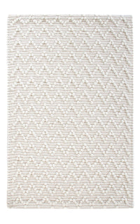 Wollen tapijt - 94 x 62 cm - lichtgrijs