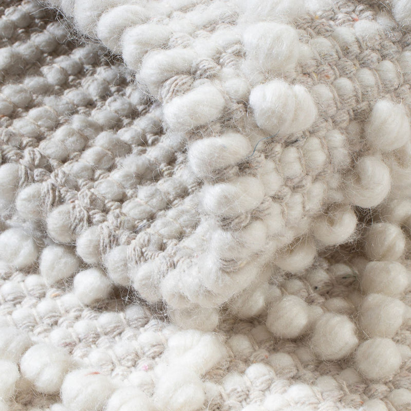 Wollen tapijt - 94 x 62 cm - lichtgrijs