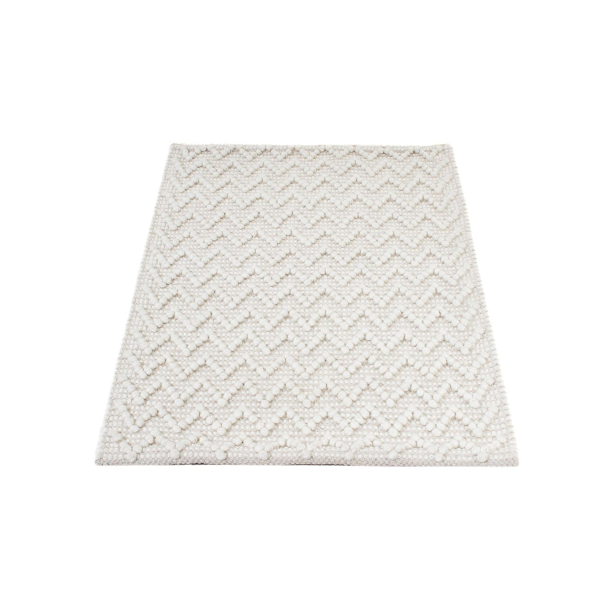 Wollen tapijt - 94 x 62 cm - lichtgrijs